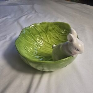 RAZ IMPORTS CARROT PATCH - CABBAGE BUNNY BOWL - 2 1/2" x 5 3/4"   0609F